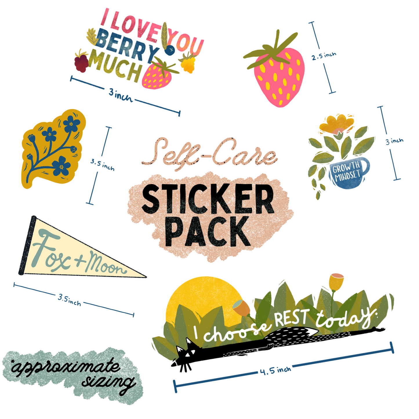 Self-Care Sticker Pack (6)