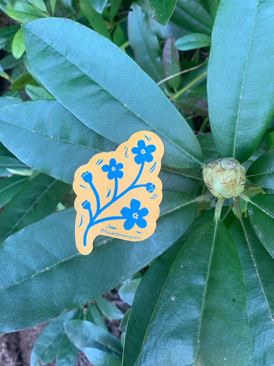 Blue Blossom Sticker